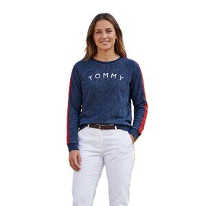 TOMMY HILFIGER Sport Denim-Look Lightweight Sweatshirt. Size L